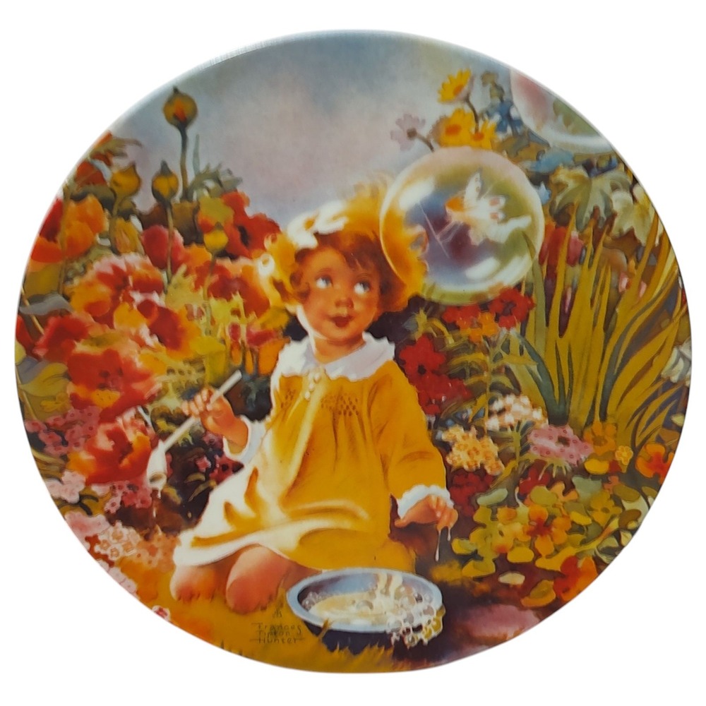 Bubbles Collectors Plate‎ Francis Tipton Hunter 1982 Curated Collection Made USA